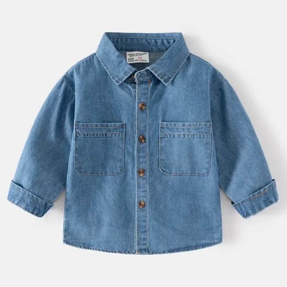 New kids boy girl denim shirt 4T